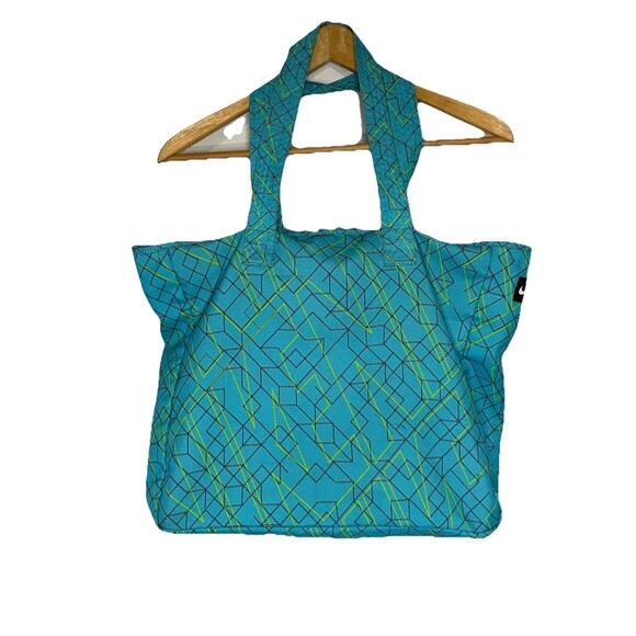 Nike Zip Up Tote Bag Teal Blue Green 13x15" - Picture 1 of 7